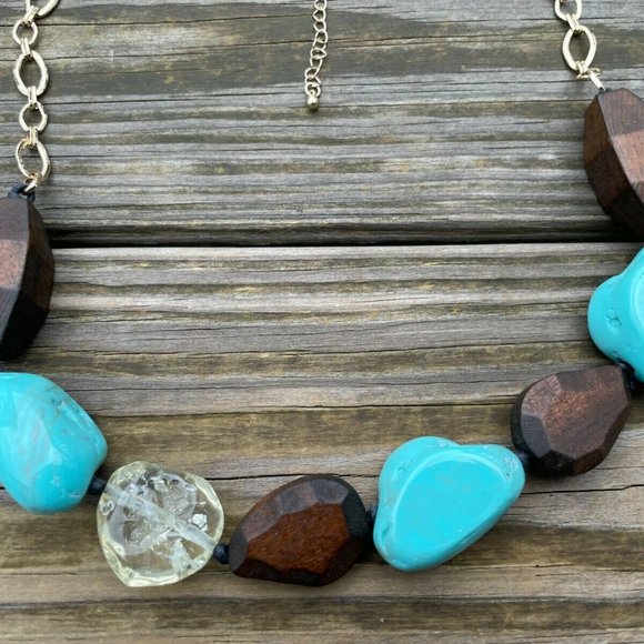 Nordstrom Women Necklace Multi Color WoodPlastic Beads Ladies Jewelry New - Picture 3 of 10